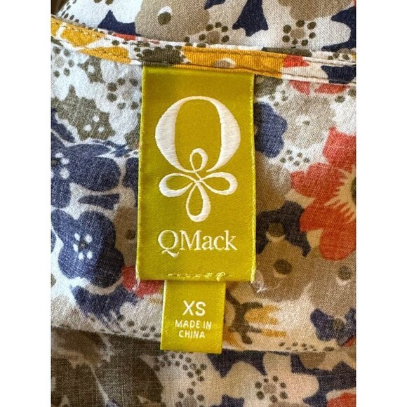 QMack Yellow Floral Print V Neck Elastic Waist Blouson Mini Dress‎ Size XS - Picture 9 of 12